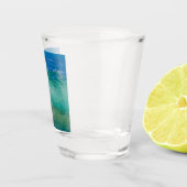 Blue Ocean Summer Beach Waves Schnapsglas (Rechts)