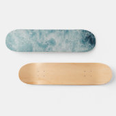 Blue Ocean Summer Beach Waves Skateboard (Horizontal)