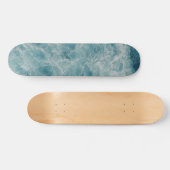 Blue Ocean Summer Beach Waves Skateboard (Horizontal)