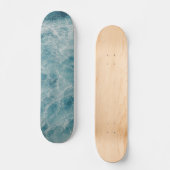 Blue Ocean Summer Beach Waves Skateboard (Vorderseite)