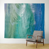 Blue Ocean Summer Beach Waves Wandteppich (Beispiel (Horizontal))