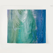 Blue Ocean Summer Beach Waves Wandteppich (Vorderseite (Horizontal))