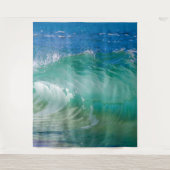 Blue Ocean Summer Beach Waves Wandteppich (Vorderseite)