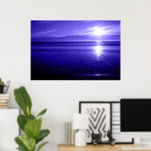 Blue Ocean Sunset Poster (Heimbüro)