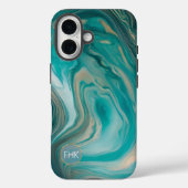 Blue Ocean Swirl Case-Mate iPhone Hülle (Rückseite)