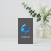 Blue Ocean Swirl • Custom Editable Modern Card Visitenkarte (Stehend Vorderseite)