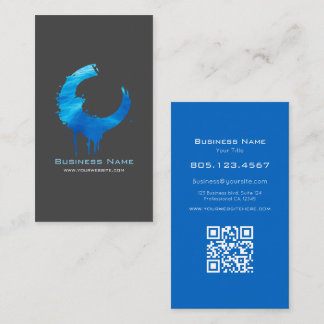 Blue Ocean Swirl • Custom Editable Modern Card Visitenkarte