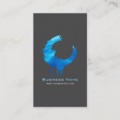 Blue Ocean Swirl • Custom Editable Modern Card Visitenkarte (Vorderseite)