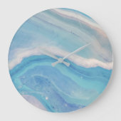 Blue Ocean Wall Clock Große Wanduhr (Vorderseite)