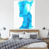 Blue Ocean Water Abstrakt 4322 Moderner Alkohol Ti Leinwanddruck (Insitu (Schlafzimmer))