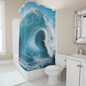 Blue Ocean Water Big Wave Surf Strand Duschvorhang (Beispiel)