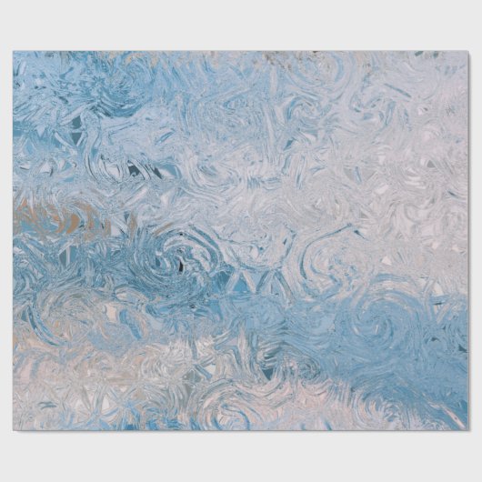 Blue Ocean Water Summer Geschenkpapier (Flach)