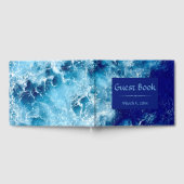 Blue Ocean Water Wedding Gästebuch (Voll)