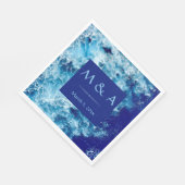 Blue Ocean Water Wedding Luncheon Napkin Serviette (Ecke)