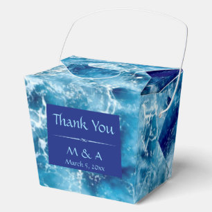 Blue Ocean Water Wedding Out Favor Box Geschenkschachtel
