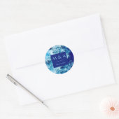 Blue Ocean Water Wedding Round Stickers (Umschlag)