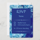 Blue Ocean Water Wedding Rounded RSVP Card (Vorderseite)