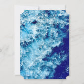 Blue Ocean Water Wedding Ticket Save the Date Kart (Rückseite)