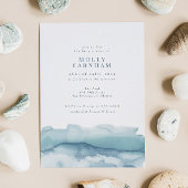 Blue Ocean Watercolor Baby Dusche Einladung
