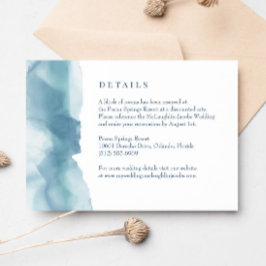 Blue Ocean Watercolor Hochzeitskarte RSVP Karte