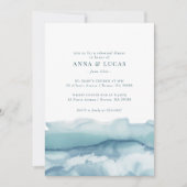 Blue Ocean Watercolor Probe Dinner Einladung (Vorderseite)