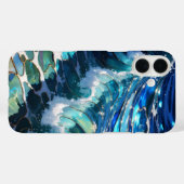 Blue Ocean Wave Aesthetic Phone Case (Rückseite (Horizontal))