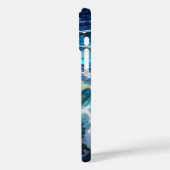 Blue Ocean Wave Aesthetic Phone Case (Rückseite / Links)