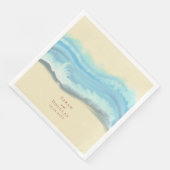 Blue Ocean Wave Dinner Napkins Serviette (Ecke)