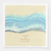 Blue Ocean Wave Dinner Napkins Serviette (Vorderseite)