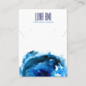 Blue Ocean Wave Juwelier Necklace Earring Display Visitenkarte (Vorderseite)