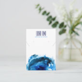 Blue Ocean Wave Juwelier Necklace Earring Display Visitenkarte (Stehend Vorderseite)