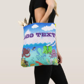 Blue Ocean Wave Octopus Coral Garden Tasche (Von Nahem)