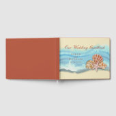 Blue Ocean Wave Wedding Guestbook Gästebuch (Voll)