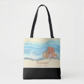 Blue Ocean Wave Wedding Tote Bag Tasche (Vorderseite)