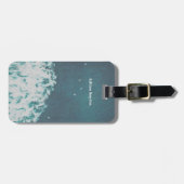 Blue Ocean Waves Aerial Beach Fotoname Gepäckanhänger (Vorderseite horizontal)