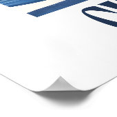 Blue Ocean Waves Art Print Abstract Coastal Wall Poster (Ecke)