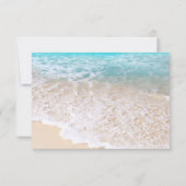 Blue Ocean Waves Beach Hochzeit Danke Karte (Rückseite)