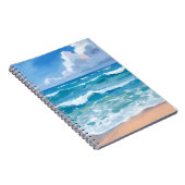 Blue Ocean Waves | Beach Sea Watercolor  Notizblock (Rechte Seite)