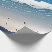 Blue Ocean Waves Canvas Art  Geschenkpapier (Ecke)