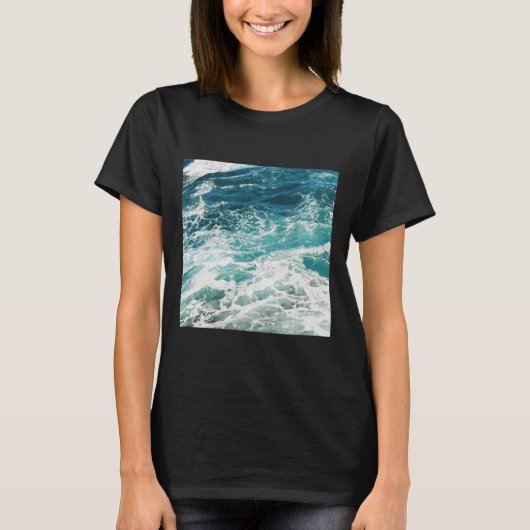 Blue Ocean Waves Classic T - Shirt (Vorderseite)