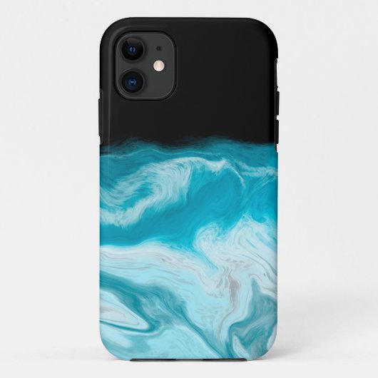 Blue Ocean Waves Fluid Art Case-Mate iPhone Hülle (Rückseite)