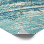 Blue Ocean Waves Japanisches Holzschnitt Poster (Ecke)