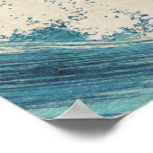 Blue Ocean Waves Japanisches Holzschnitt Poster (Ecke)