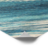 Blue Ocean Waves Japanisches Holzschnitt Poster (Ecke)
