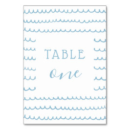 Blue Ocean Waves Nautical Baby Boys oder Kind zum Tischnummer
