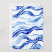 Blue Ocean Waves Nautical Boy Baby Dusche Einladung (Rückseite)