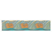 Blue Ocean Waves Nautilus Seashell Muster Nouveau Kurzer Tischläufer (Horizontal)