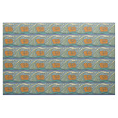 Blue Ocean Waves Nautilus Seashell Muster Nouveau Stoff (Fat Quarter (45,7 x 55,9 cm))