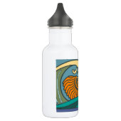 Blue Ocean Waves Nautilus Seashell Muster Nouveau Trinkflasche (Links)