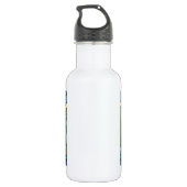 Blue Ocean Waves Nautilus Seashell Muster Nouveau Trinkflasche (Rückseite)